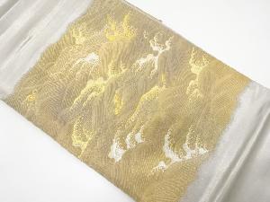 アンティーク　荒波模様織り出し袋帯（材料）